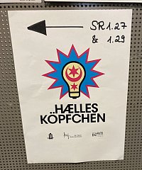 Aushang der Campus-Rallye für helle Köpfchen aus Halle