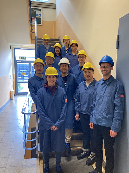 iRTG-members and iRTG-alumnus during the excursion to LyondellBasell in Frankfurt on May 9, 2023.